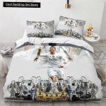 M524 draps de lit 2 / 3 pcs housse de couette ensemble ronaldo idol football star housse de couette imprim�e ...