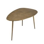 Macabane jonas - table basse goutte deau aluminium dor�