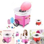 Machine � barbe � papa �lectrique errolves� - rose - 500w - appareil automatique pour enfant domicile ...