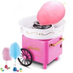 Machine barbe � papa professionnelle avec chariot 30l x 30l x 28h cm rose