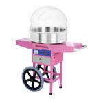 Machine barbe � papa professionnelle avec chariot et bulle - 09 kw - inox - 230v - usage forain