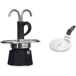 Machine  caf expresso mini express kandisky moka pour 2 tasses - bialetti - noir - compatible induction ...