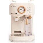 Machine  caf expresso semi - automatique - thera retro pro - 20 bars - blanc - 1. 5l