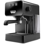 Machine  caf manuelle style espresso et machine  cappuccino gaggia - noir - mousseur  lait - caf ...