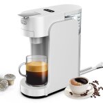 Machine � caf� multi - compatible 3 - en - 1 ?1450w ? r�servoir 350ml ? pour doses grains moulus et feuilles ...