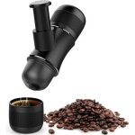 Machine  caf portable expresso mini cafetire de voyage - noir - espresso - caf moulu