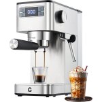 Machine � caf� porte - filtre 20 bars avec mousseur � lait pour expresso cappuccino et latte - machine ...