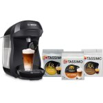 Machine  caf tassimo happy noir + 3 packs de t - discs - bosch - tas102ec3