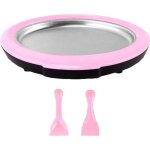 Machine � cr�me glac�e en rouleau machine � cr�me glac�e instantan�e ronde avec 2 spatules mini plaque ...