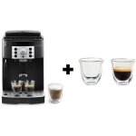 Machine expresso automatique avec broyeur - delonghi - magnifica s ecam22. 140. b - noir + set 2 tasses ...
