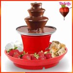 Machine � fontaine � chocolat - akozon - 3 niveaux - acier inoxydable - 30w - rouge