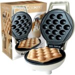 Machine � gaufres bulles - svatv - mini bubble waffle factory - rev�tement antiadh�sif - blanc - 175 ...