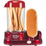 Appareil � hot dog - beper - machine � hot dog - cuisson � la vapeur - rouge - 6 hot dogs maximum