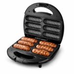 Machine � hot dog electrique 850w appareil � saucisses 6 emplacements avec rev�tement antiadh�sif chauffage ...