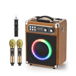 Machine de karaok� portable avec 2 microphones karaok� professionnel sans fil uhf syst�me pa avec lampe ...