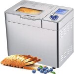 Machine  pain lectrique intelligents en acier inoxydable avec chauffage  double tube 2. 2lb led digital ...