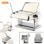 Machine à pâtes manuelle - zoo - inox - conception classique - manivelle amovible - 18cm x 135cm Machine à pâtes manuelle - zoo - inox - conception classique - manivelle amovible - 18cm x 135cm
