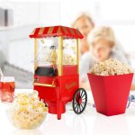 Machine � pop corn r�tro chariot - opstaiy - rouge - 1200w