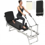 Machine reformer pilates - appareil de pilates - sportnow - pliable syst�me hybride 4 ressorts - acier ...