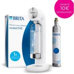 Machine  soda brita - sodaone blanche - 1 bouteille 1l et 1 cylindre de co2 inclus