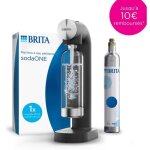 Machine  soda brita - sodaone noire - 1 bouteille 1l et 1 cylindre de co2 inclus
