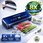 Machine sous vide 75kpa appareil de mise sous vide 5 modes avec cutter int�gr� & 30 sacs conservation ...