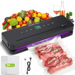 Machine sous vide avec coupeur int�gr� appareil mise sous vide alimentaire avec 20 sac alimentaire sous ...