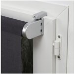 Madecostore lot de 2 de fixations sans percer � serrer en m�tal pour store sur fen�tre - gris alu