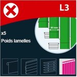 Madecostore 5 plaques de lestage pour store californien - l3 - l7 - 89 mm