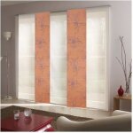 Madecostore panneau japonais tamisant devor fleurs orange - - l045 x hcm