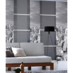 Madecostore panneau japonais voile barre alu - gris - l45 x h260cm Madecostore panneau japonais voile barre alu - gris - l45 x h260cm