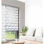 Madecostore store enrouleur jour nuit vague avec coffre - gamme must - blanc - l63 x h160cm