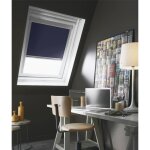 Madecostore store enrouleur occultant cadre alu compatible velux® - bleu foncé - 61 x 74cm - m04 Madecostore store enrouleur occultant cadre alu compatible velux® - bleu foncé - 61 x 74cm - m04
