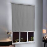 Madecostore store enrouleur occultant e - roll motoris� - gris - l200 x h250cm