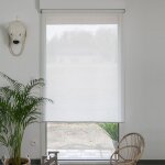 Madecostore store enrouleur voile e - roll motoris� - blanc - l100 x h250cm