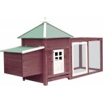 Magic poulailler 6 - 8 poules poul poulailler clapier enclos dextrieur avec nichoir moka 193x68x104 ...