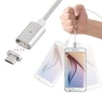 Magn�tique c�ble chargeur magn�tique nylon tress� c�ble usb pour android samsung galaxy s7 s7 edge htc ...
