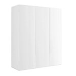 Maheline - meuble � chaussures 3 portes 8 �tag�res laqu� blanc