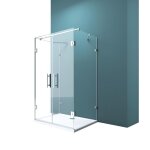 Mai & mai cabine de douche en forme u 80x120 deux portes de douche battante verre trempé transparent ... Mai & mai cabine de douche en forme u 80x120 deux portes de douche battante verre trempé transparent ...