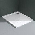 Mai & mai receveur de douche 100x100x4cm bac � douche en acrylique blanc anti - glisse carr� extra plat ...