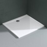 Mai & mai receveur de douche 80x100x4cm anti glisse bac � douche blanc rectangulaire lar