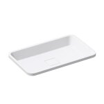 Mai & mai vasque à poser blanc mat rectangulaire 55cm lavabo salle de bain évier lave mains avec cache ... Mai & mai vasque à poser blanc mat rectangulaire 55cm lavabo salle de bain évier lave mains avec cache ...