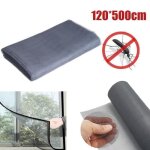 Maille moustiquaire d�coupable pour fen�tre porte ecran filet anti - moustique 120x500cm(gris)