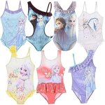 Maillot de bain 1 pi�ce - disney - frozen 2 - fille - beige - produit officiel sous licence