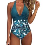 Maillot de bain femmemaillot de bain 1 piece femme wrap dos nu crois�col en v avec bonnets int�gr�ssans ...