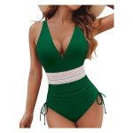 Maillot de bain une pi�ce femme taille haute gainant xl ? push - up bretelles r�glables multicolore