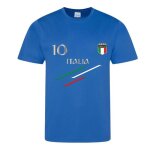 Maillot de foot enfant - npz - italia 10 - bleu royal - manches courtes - respirant