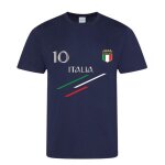 Maillot de foot enfant - npz - italia 10 - bleu - respirant - tailles 3 - 14 ans