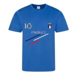 Maillot de foot enfant - npz - style france - unisexe - respirant - bleu royal