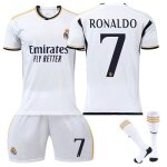 Maillot de foot enfant real madrid ronaldo #7 - ensemble 3 pi�ces - pour jeune supporter - tailles 110 ...
